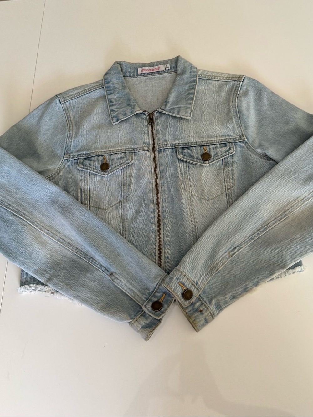 Women Cropped Jean Jacket M